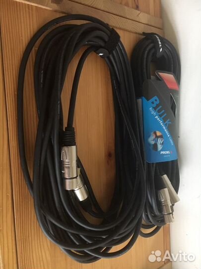 Кабель proel XLR 3, 5, 10, 15, 20 метров