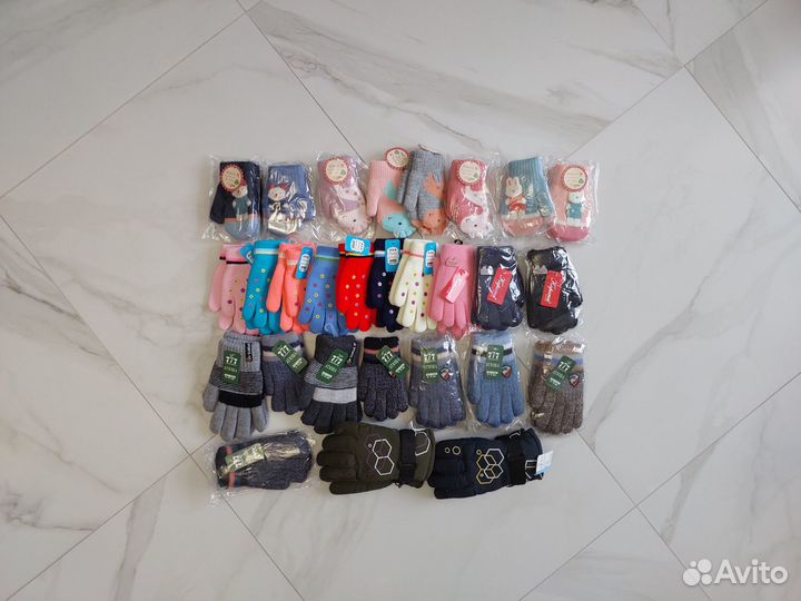 Рукавицы варежки перчатки детские зимние