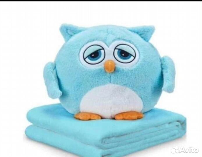 Сова с пледом 3 в 1, совы подушки дормео