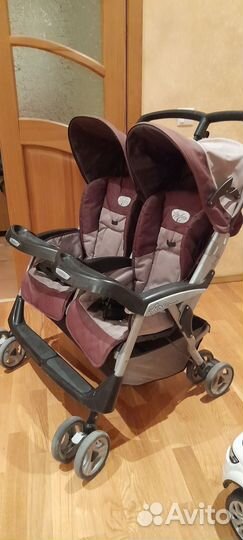 Коляска peg perego aria для двойни, погодок