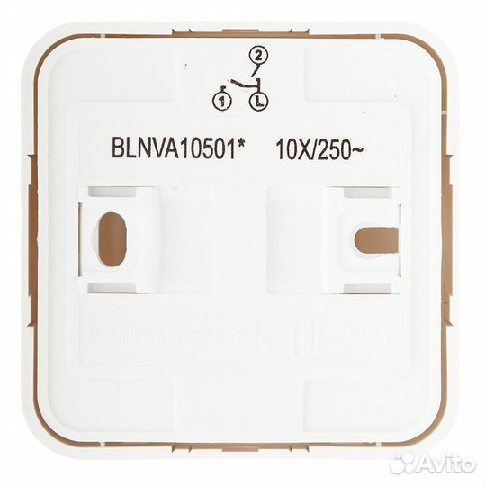 Выключатель Systeme Electric Blanca одноклавишный накладной ясень с самовозвратом (blnca101015)