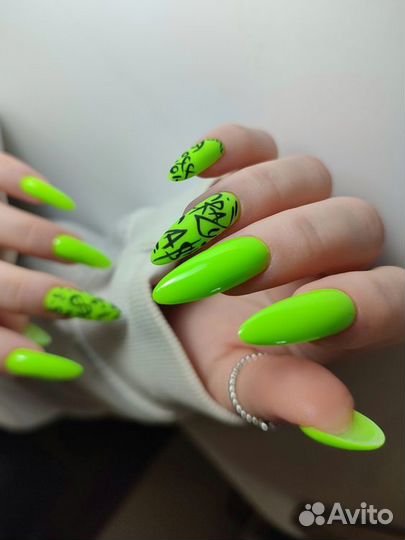 Наращивание ногтей, crazy маникюр