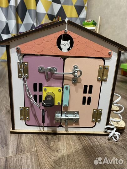 Бизиборд домик со светом большой