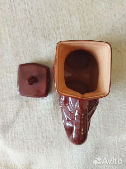 Чайница керамическая, ёмкость д/хранен. чая, новая