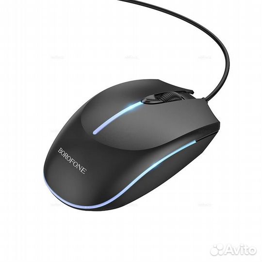 Проводная мышь borofone BG10, black