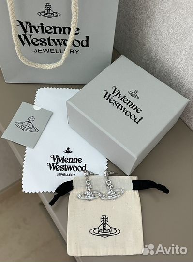 Vivienne westwood relief drop серьги