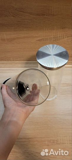 Стеклянная банка для круп и сыпучих продуктов