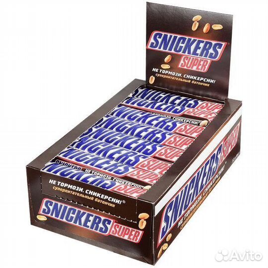 Шоколадный батончик Super Snickers 80 г