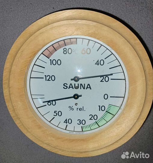Аналоговый термогигрометр для сауны