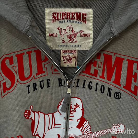 Толстовка зип худи Supreme true religion