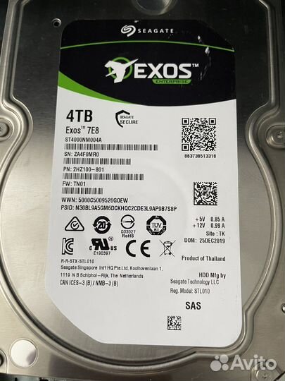 Жесткий диск 4тб sas seagate