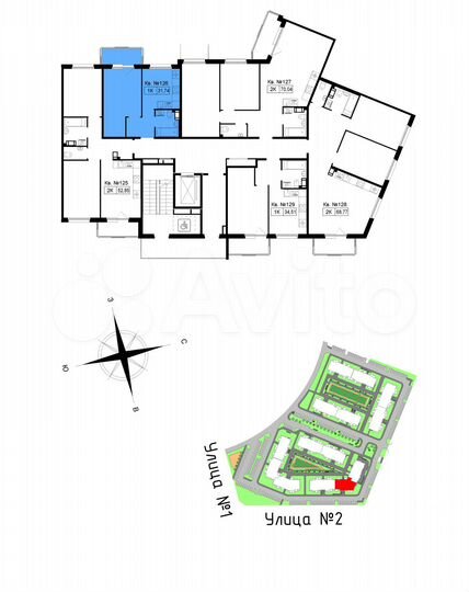 1-к. квартира, 32,9 м², 2/5 эт.