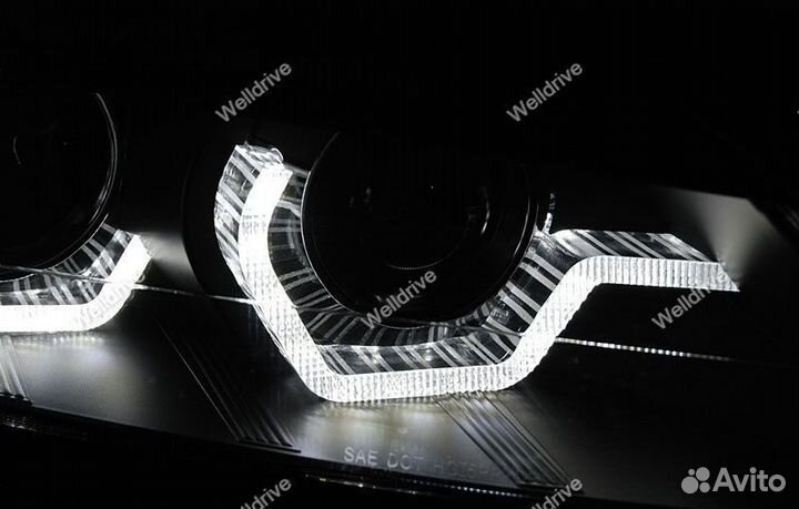 Фары Bmw Z4 E89 09-13 ксенон Led с дхо черные