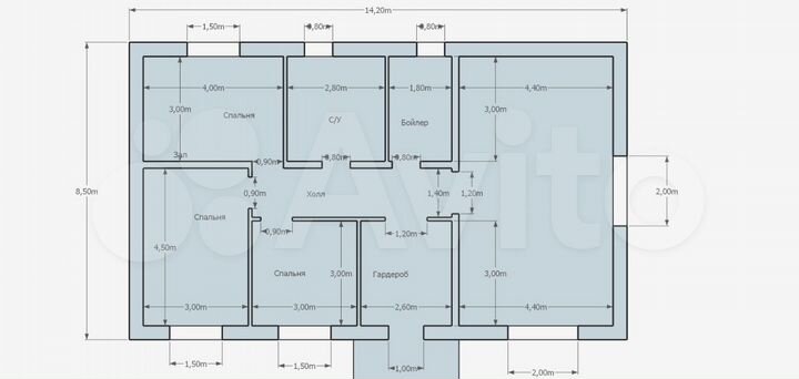 Дом 100 м² на участке 10 сот.