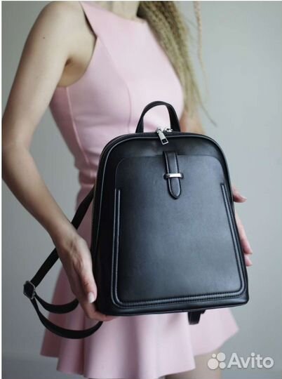 Рюкзак женский кожаный белый черный бежевый