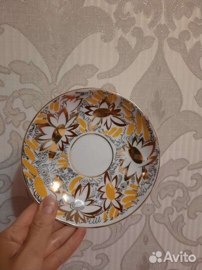 Чашка, блюдце ломоносовский фарфоровый завод