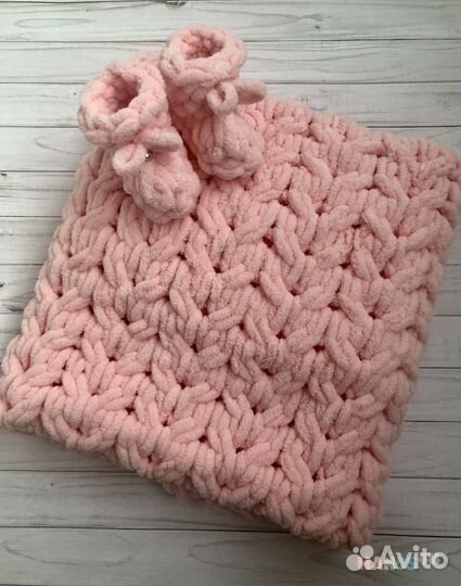 Пледы из ализе пуффи