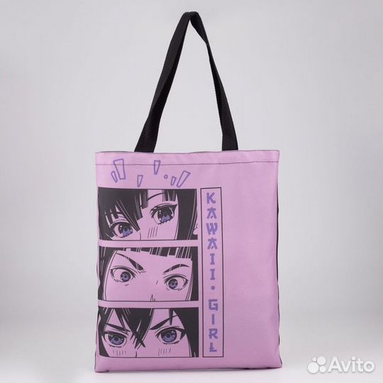 Сумка-шопер «Девушка», без молнии, без подкладки