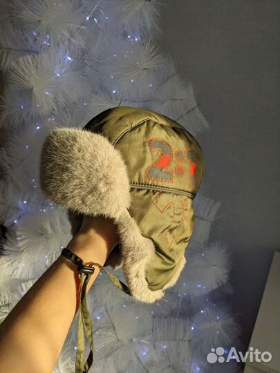 Шапка ушанка детская зимняя размер 50