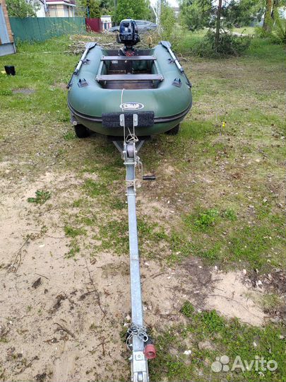 Лодка пвх с мотором Suzuki 6 л. с. и прицепом