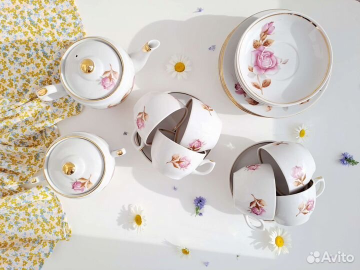 Сервиз чайный СССР Богдановичский фарфоровый завод