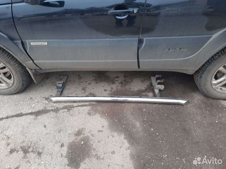 Штатный обвес на шевролет нива из нержавейки