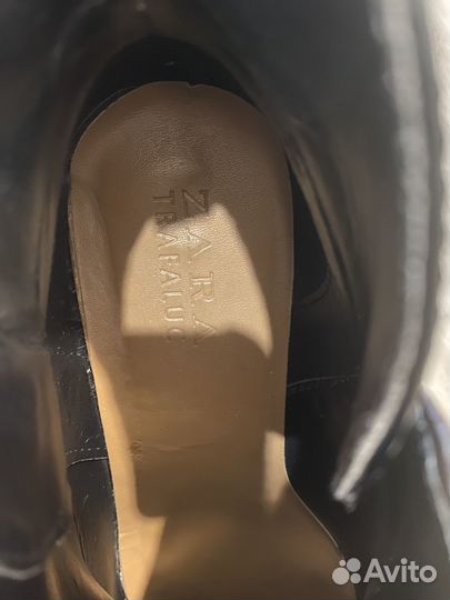 Ботильоны zara 38 натуральная кожа