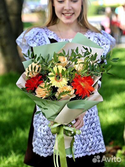 Сборный букет на 1 сентября