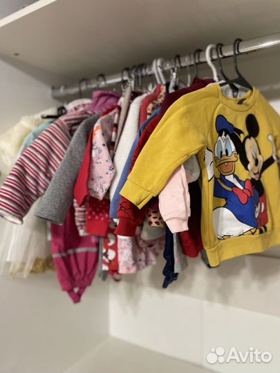 Большой пакет вещей на девочку 86-92