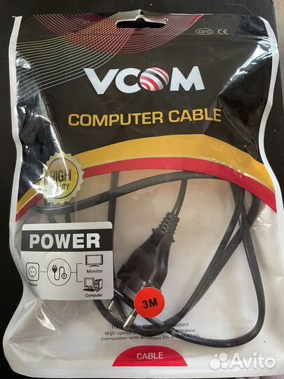 Кабель питания 1,5м CE023-CU0.5-3M vcom