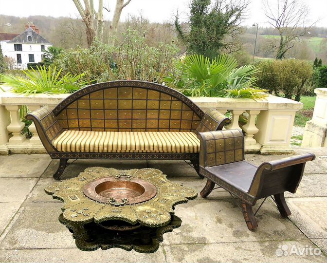 Старинный диван Банкетка Колониальный стиль