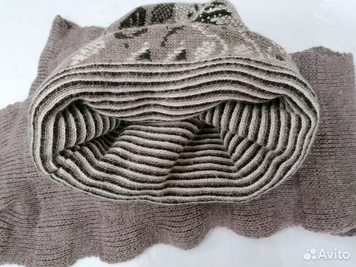 Комплект шапка-шарф женский