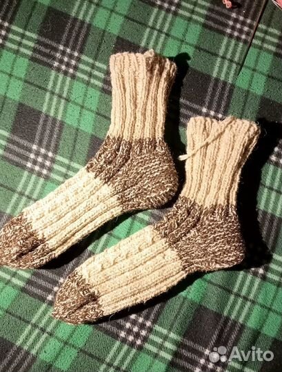 Носки шерстяные вязаные