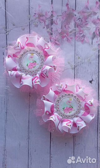 Резинка для волос банты ручной работы