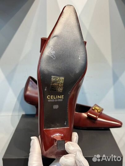 Туфли Celine бордовые