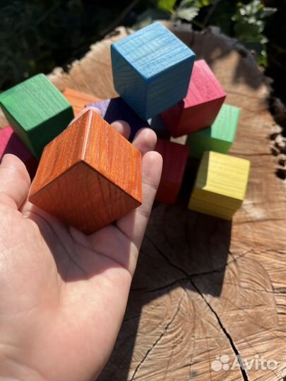 Кубики деревянные