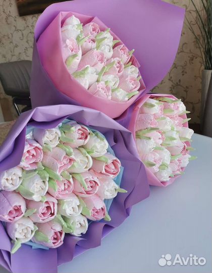 Сладкий букет из зефира. Вкусный подарок