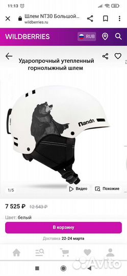 Шлем горнолыжный