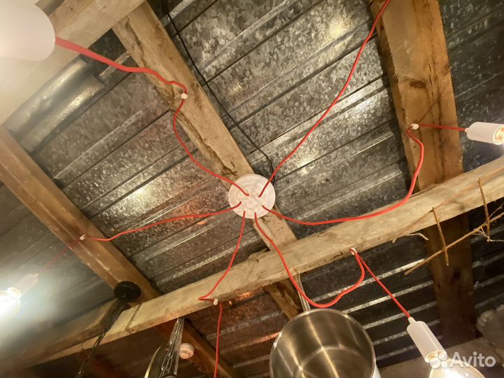 Люстра в стиле лофт лампы