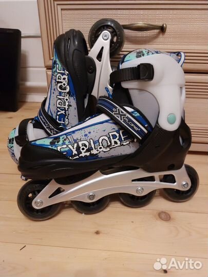 Роликовые коньки. Защита в комплекте