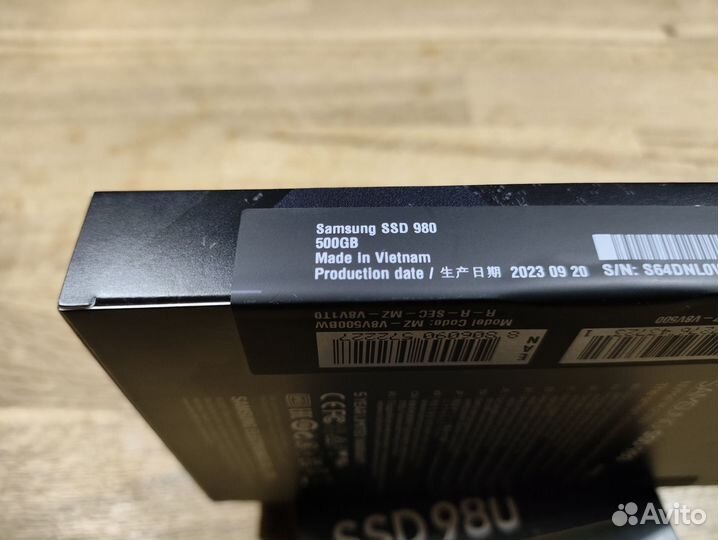 Новый М2 nvме SSD диск 500гб Samsung 980