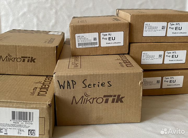 Сетевое оборудование Mikrotik (список в описании)