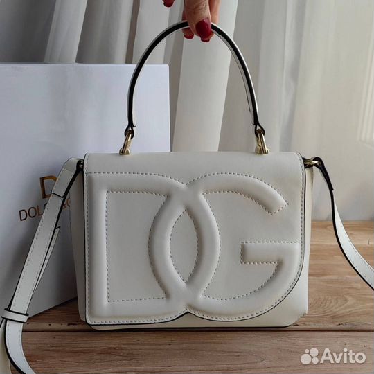 Женская белая сумка Dolce&Gabbana кожа новая