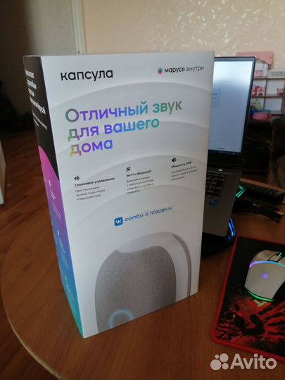 Умная колонка VK Капсула с голос.помощ. Марусей