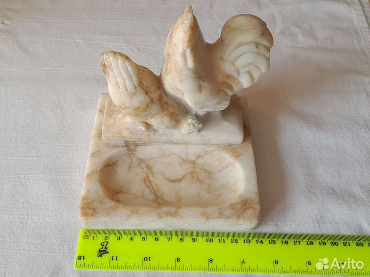 Пепельница петух курица мрамор времён СССР