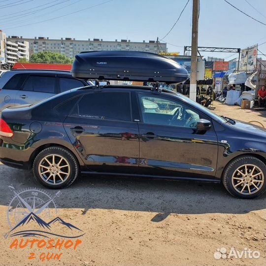 Автобокс, бокс багажник «чёрный» VW Polo