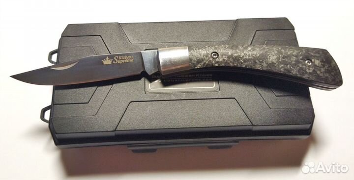 Нож Kizlyar Supreme Gent сталь D2, рукоять карбон