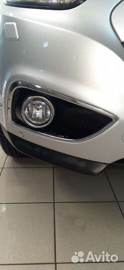 Хром накладки переднего бампера Хендай ix35