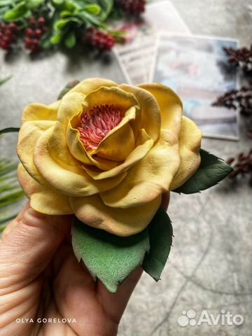 Заколка и резинка для волос,ручная работа