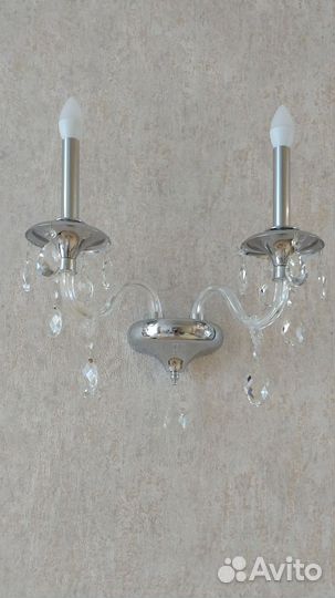Люстра хрустальная и бра (2шт.)